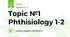 Topic №1 Phthisiology 1-2