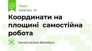 Координати на площині  самостійна робота