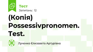 (Копія) Possessivpronomen. Test.