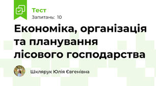 Економіка, організація та планування лісового господарства