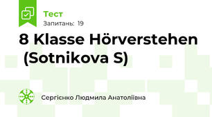  8 Klasse Hörverstehen  (Sotnikova S)