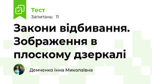 Закони відбивання. Зображення в плоскому дзеркалі