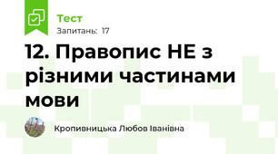 12. Правопис НЕ з різними частинами мови