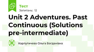 Unit 2 Adventures. Past Continuous (Solutions pre-intermediate)