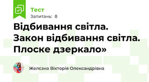 Відбивання світла.  Закон відбивання світла. Плоске дзеркало»