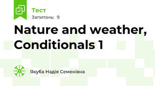 Nature and weather, Conditionals 1