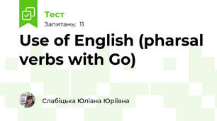 Use of English (pharsal verbs with Go)