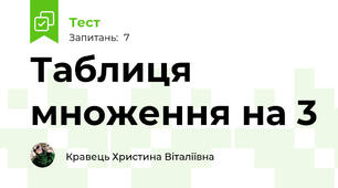 Таблиця множення на 3