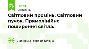  Світловий промінь. Світловий пучок. Прямолінійне поширення світла. 
