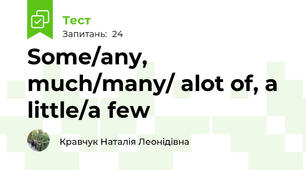 Some/any, much/many/ alot of, a little/a few