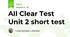 All Clear Test Unit 2 short test