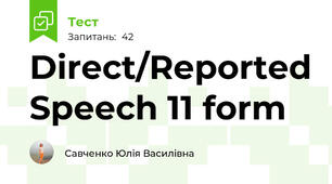 Direct/Reported Speech 11 form