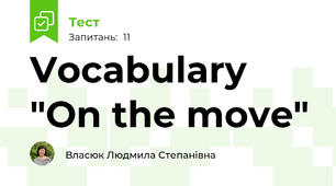 Vocabulary "On the move"