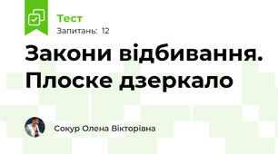 Закони відбивання. Плоске дзеркало