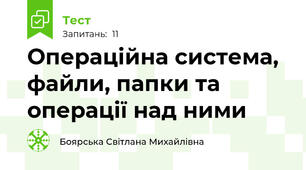Операційна система, файли, папки та операції над ними