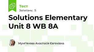 Solutions Elementary Unit 8 WB 8A