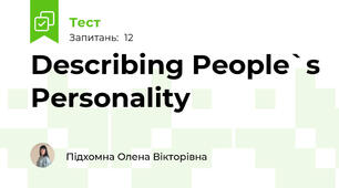 Describing People`s Personality