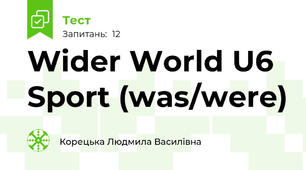 Wider World U6 Sport (was/were)