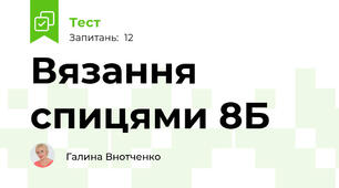    Вязання спицями 8Б