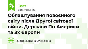 Облаштування повоєнного світу після Другої світової війни. Держави Пн Америки та Зх Європи