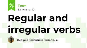 Regular and irregular verbs 