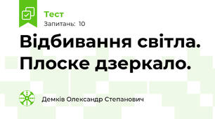 Відбивання світла. Плоске дзеркало.