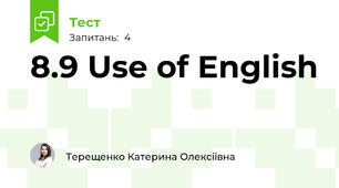 8.9 Use of English