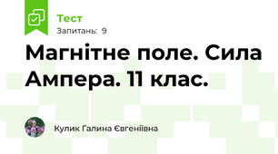 Магнітне поле. Сила Ампера. 11 клас.