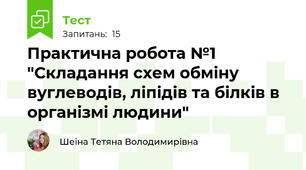 Практична робота №1 "Складання схем обміну вуглеводів, ліпідів та білків в організмі людини" 