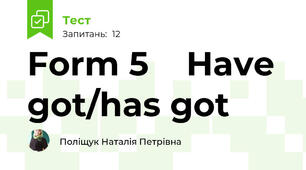 Form 5    Have got/has got