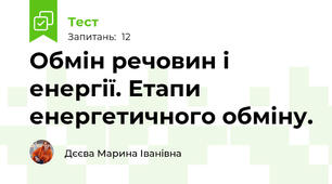 Обмін речовин і енергії. Етапи енергетичного обміну.