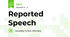 Reported Speech 