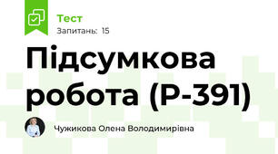 Підсумкова робота (Р-391)