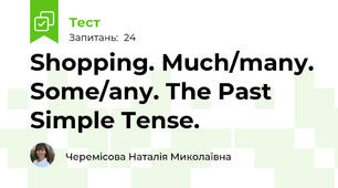 Shopping. Much/many. Some/any. The Past Simple Tense.