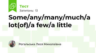 Some/any/many/much/a lot(of)/a few/a little