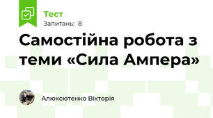 Самостійна робота з теми «Сила Ампера»