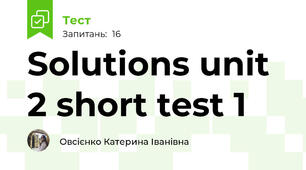 Solutions unit 2 short test 1