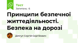 Принципи безпечної життедіяльності. Безпека на дорозі