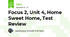Focus 2, Unit 4, Home Sweet Home, Test Review