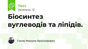 Біосинтез вуглеводів та ліпідів.