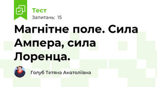 Магнітне поле. Сила Ампера, сила Лоренца.