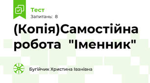 (Копія)Самостійна  робота  "Іменник"