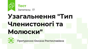 Узагальнення "Тип Членистоногі та Молюски"