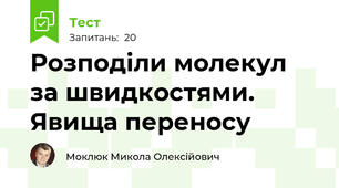 Розподіли молекул за швидкостями. Явища переносу