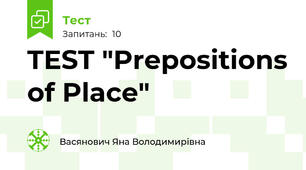 TEST "Prepositions of Place"