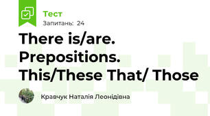 There is/are. Prepositions. This/These That/ Those
