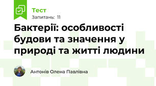 Бактерії: особливості будови та значення у природі та житті людини