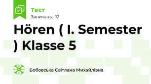 Hören ( I. Semester ) Klasse 5