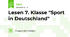 Lesen 7. Klasse "Sport in Deutschland"