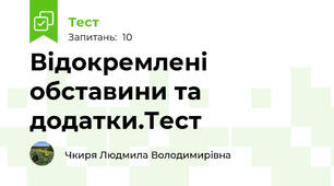 Відокремлені обставини та додатки.Тест
